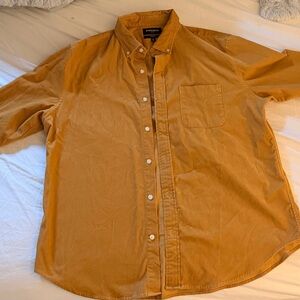 Bonobos Stretch Button Down Shirt XL Standard Fit Mustard Casual Everyday